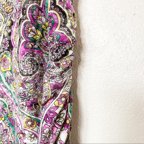 INC International Concepts Paisley Ruched Top Size Medium - Picture 5 of 9